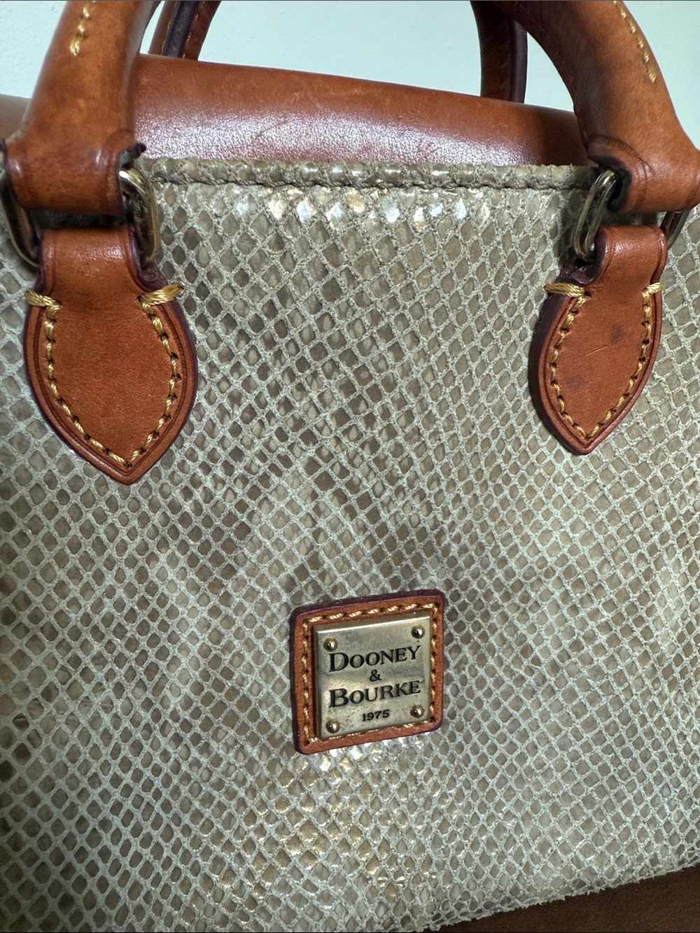 Dooney & Bourke Janine Snake Satchel - Picture 2 of 7